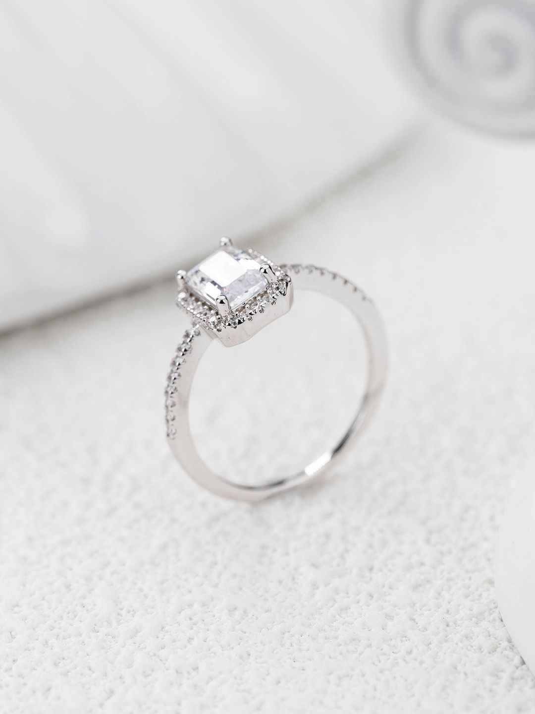 

MISS JO 92.5 Sterling Silver Sliver Plated Finger Ring