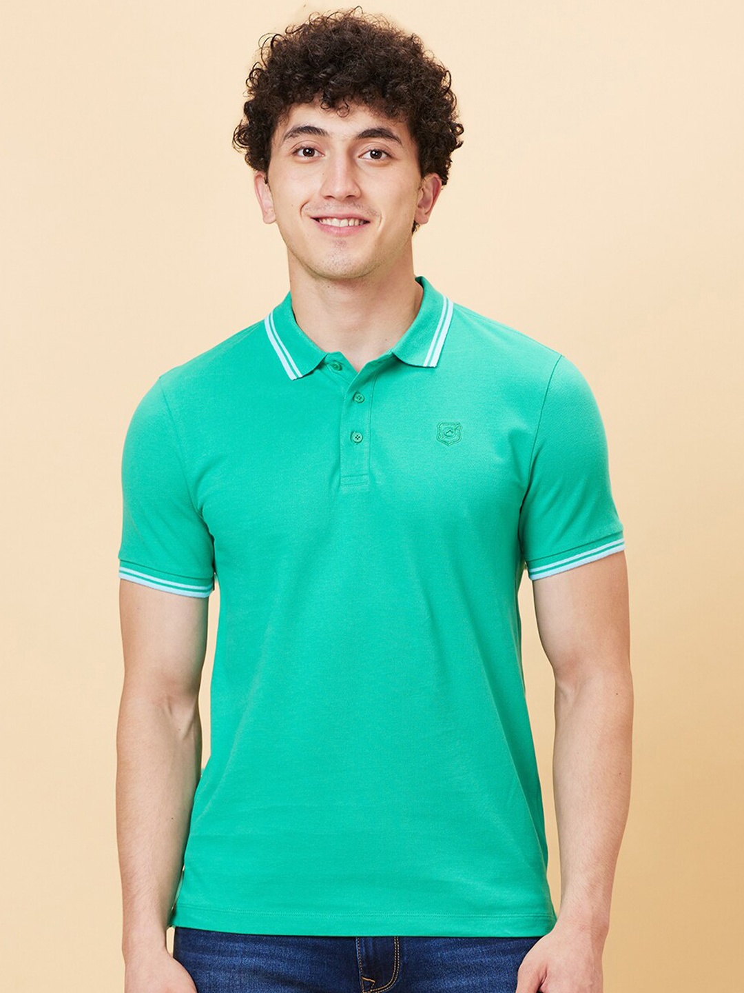 

Being Human Polo Collar Short Sleeves T-shirt, Green