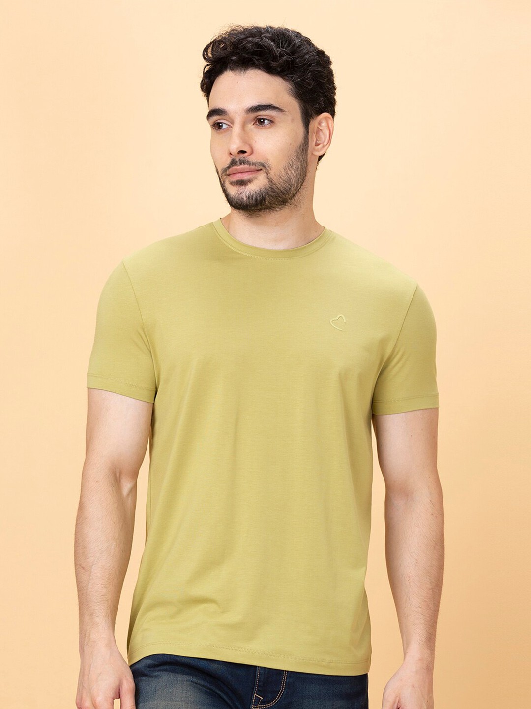 

Being Human Regular Fit Round Neck Short Sleeves T-shirt, Green