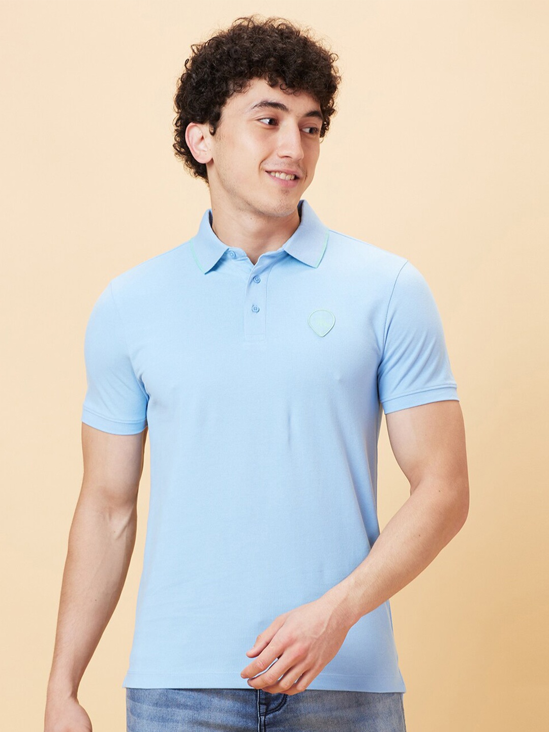 

Being Human Polo Collar Casual T-shirt, Blue