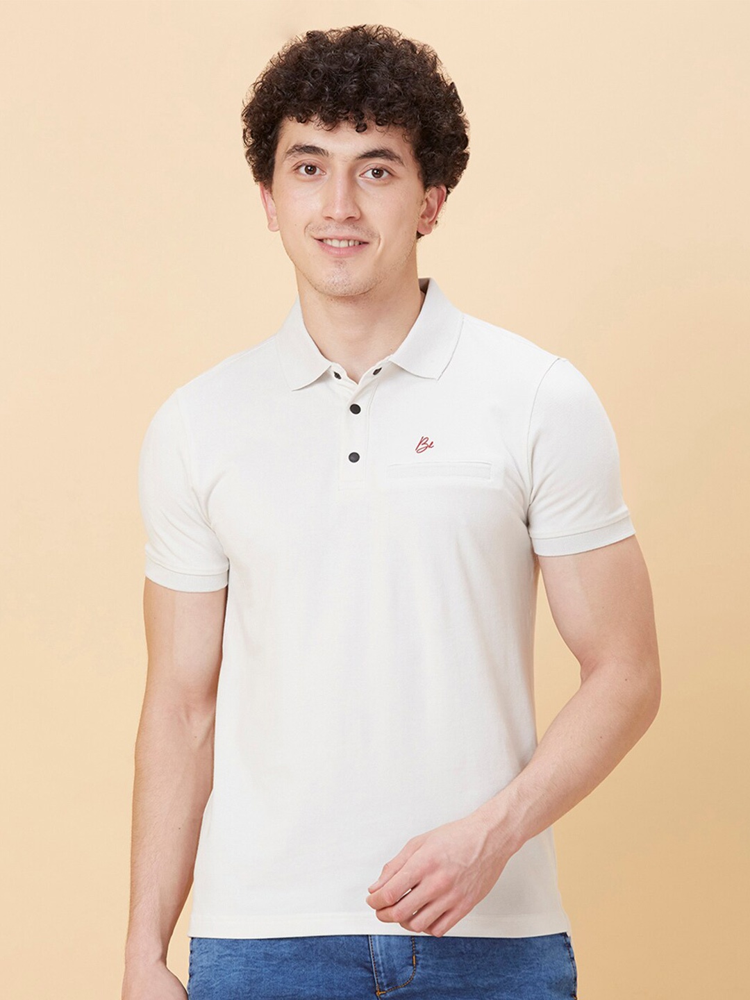 

Being Human Regular Fit Polo Collar T-shirt, Grey