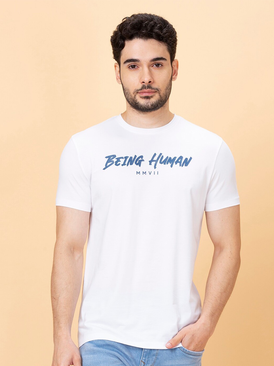

Being Human Typography Printed T-shirt, White