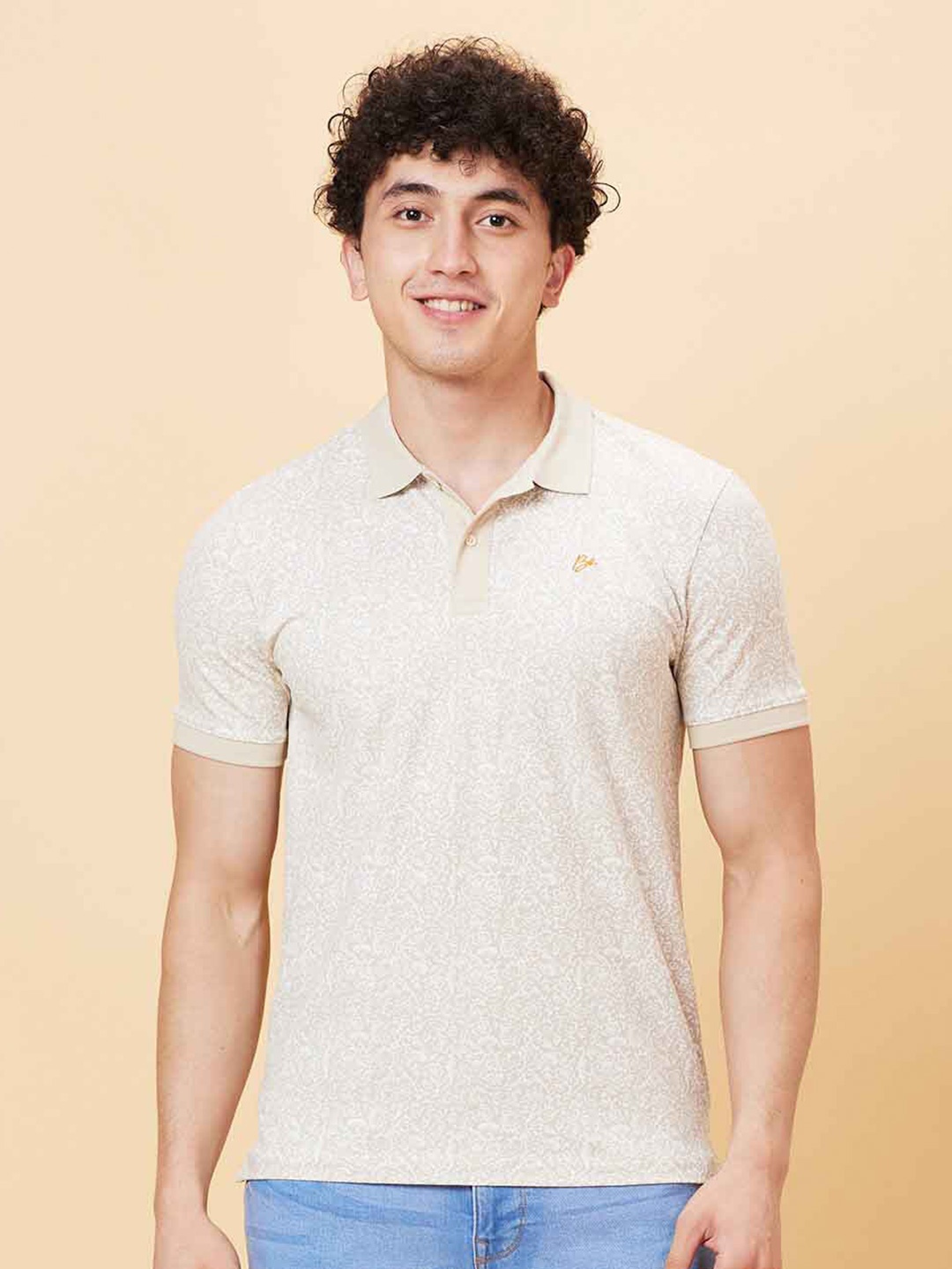 

Being Human Polo Collar Short Sleeves T-shirt, White