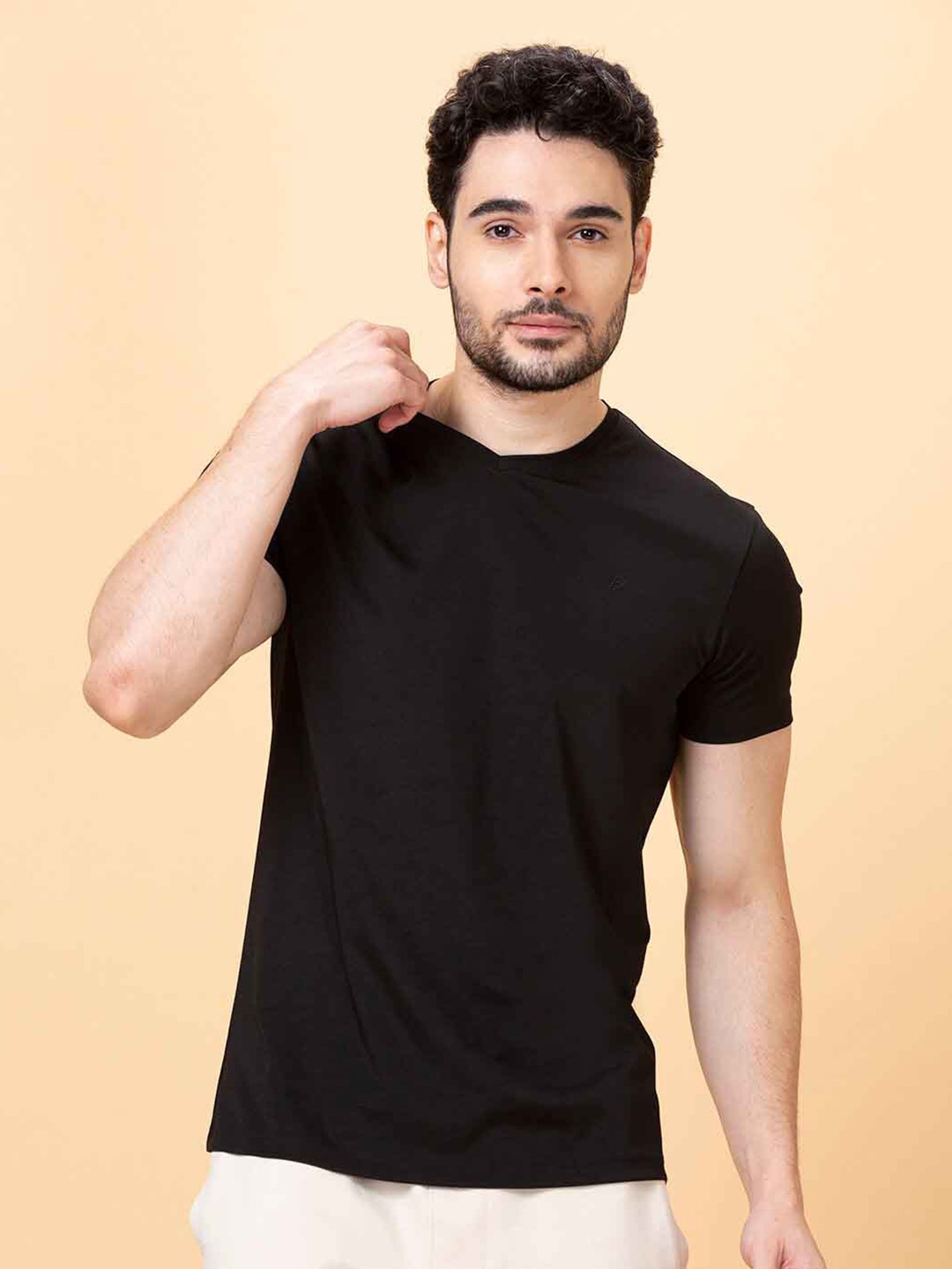 

Being Human Round Neck Short Sleeves T-shirt, Black