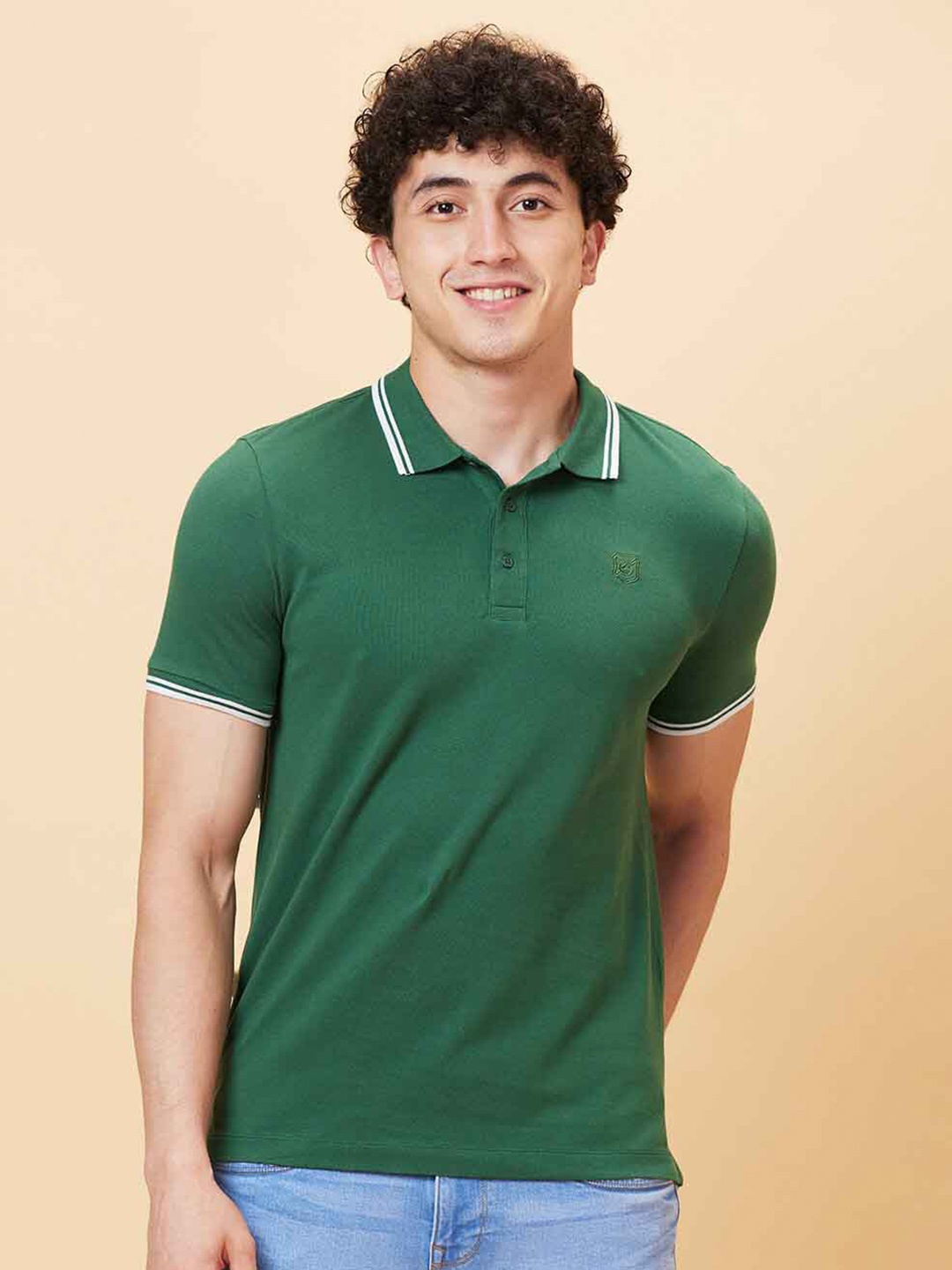 

Being Human Polo Collar Short Sleeves T-shirt, Green
