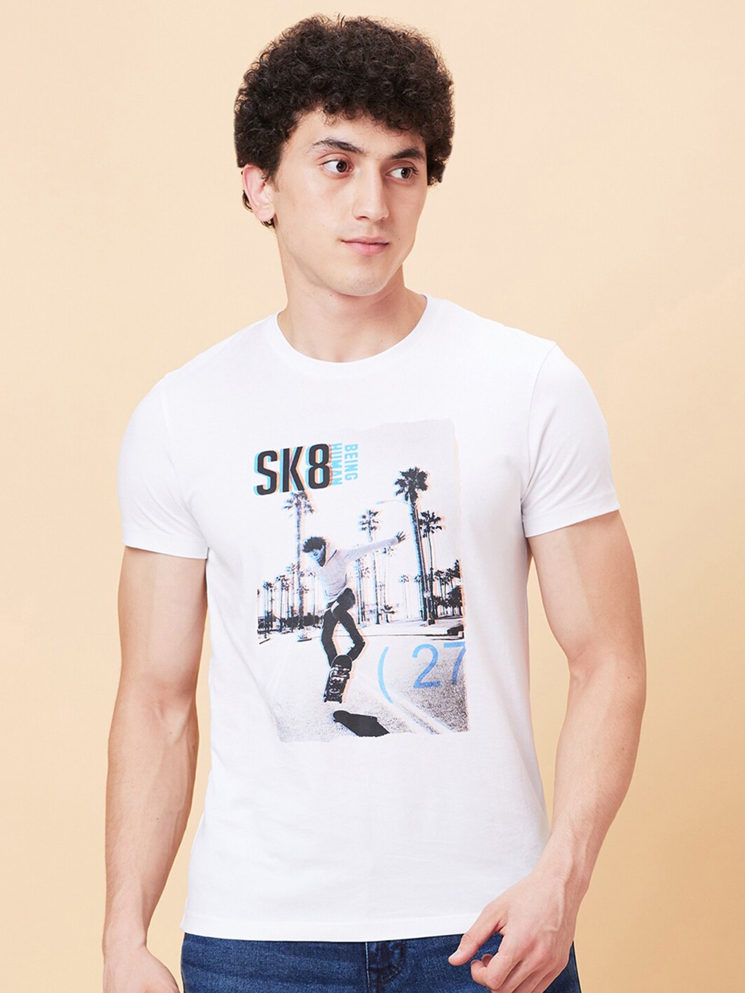 

Being Human Graphic Printed T-shirt, White