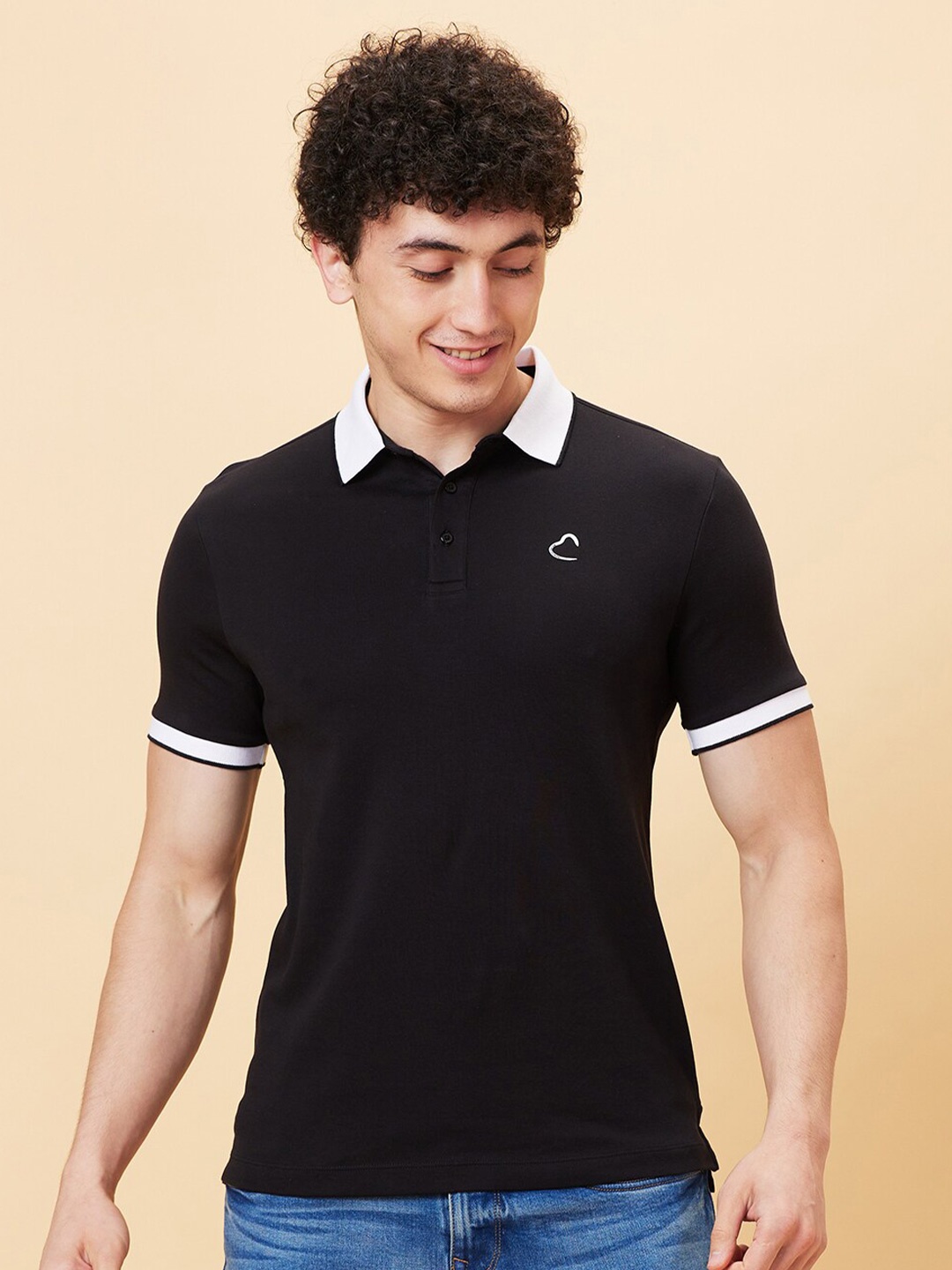 

Being Human Regular Fit Polo Collar T-shirt, Black
