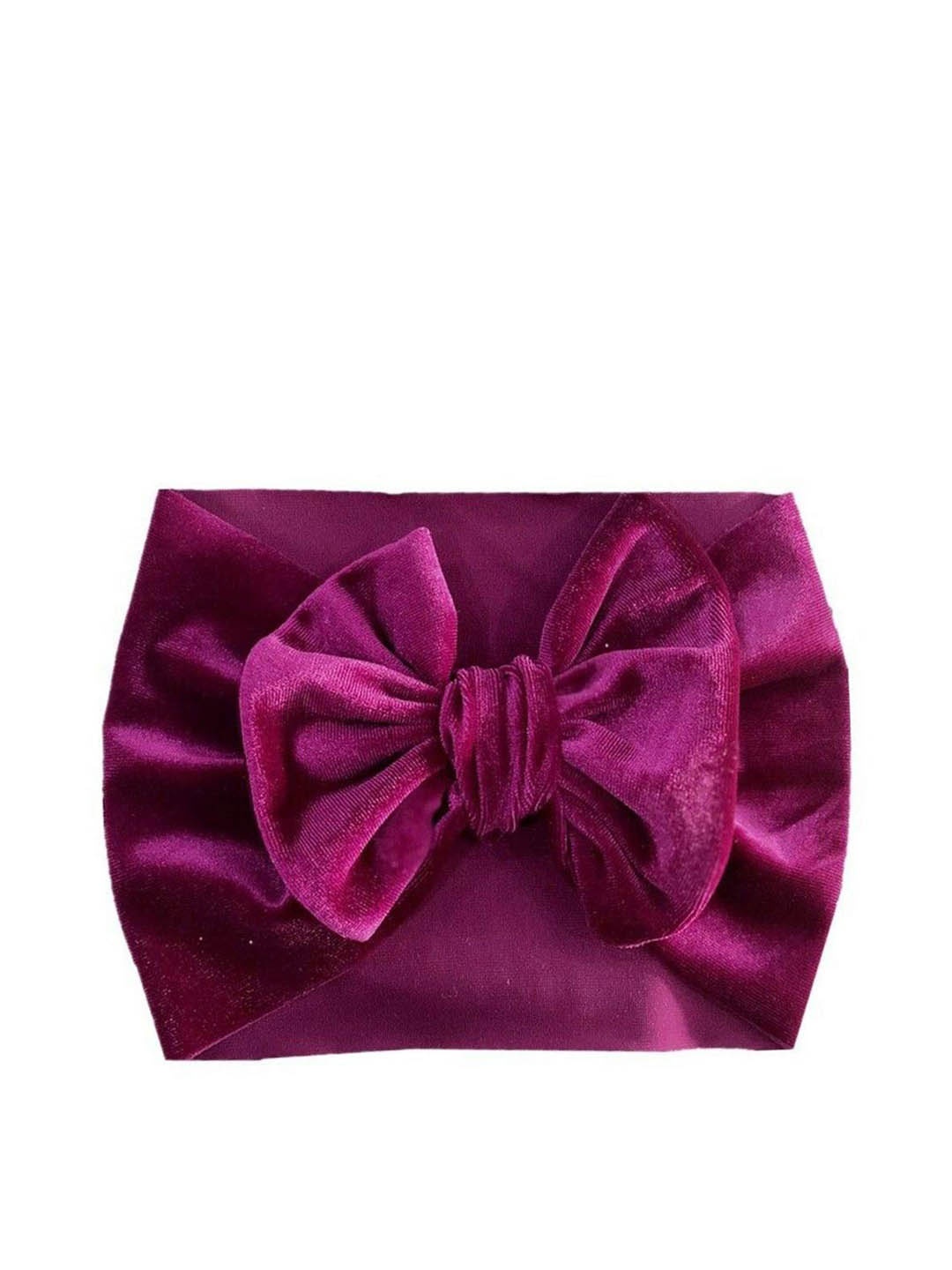 

SYGA Girls Soft Bow Velvet Strechable Hairband, Purple