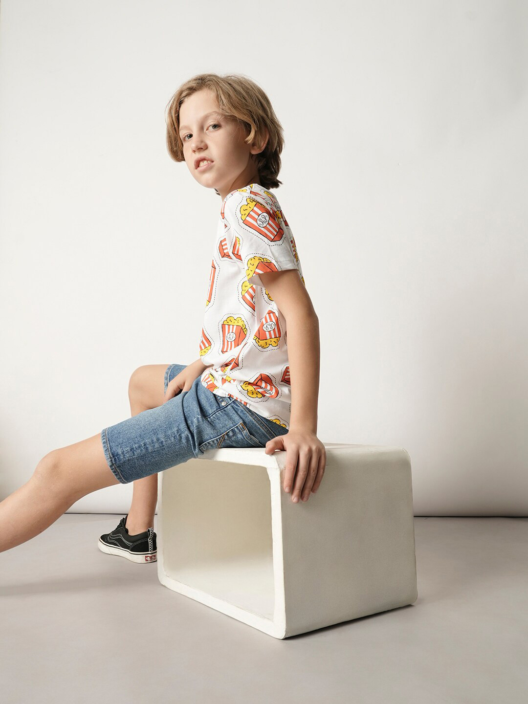 

Jack & Jones Junior Boys Graphic Printed Cotton T-shirt, White