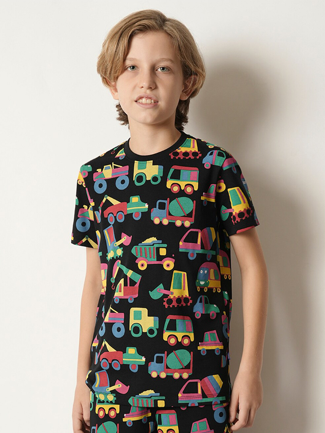 

Jack & Jones Junior Boys Conversational Printed Pure Cotton T-shirt, Black