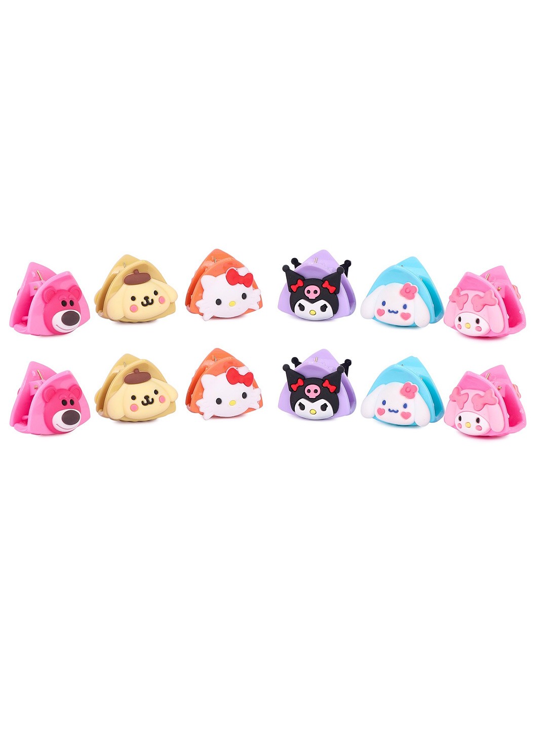 

NEOBABY Girls Set of 10 Cartoon Claw Clips, Pink