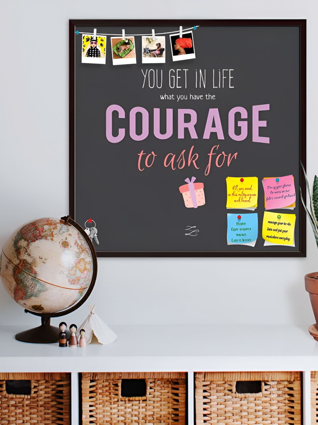 

ArtzFolio Brown & Black Motivational Quote Printed Wooden Bulletin Board