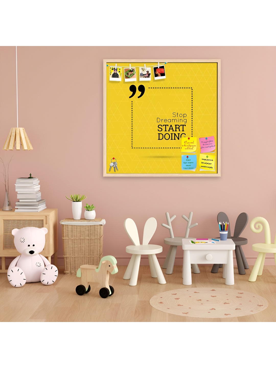 

ArtzFolio Camel Brown & Yellow Typography Printed Wooden Bulletin Board