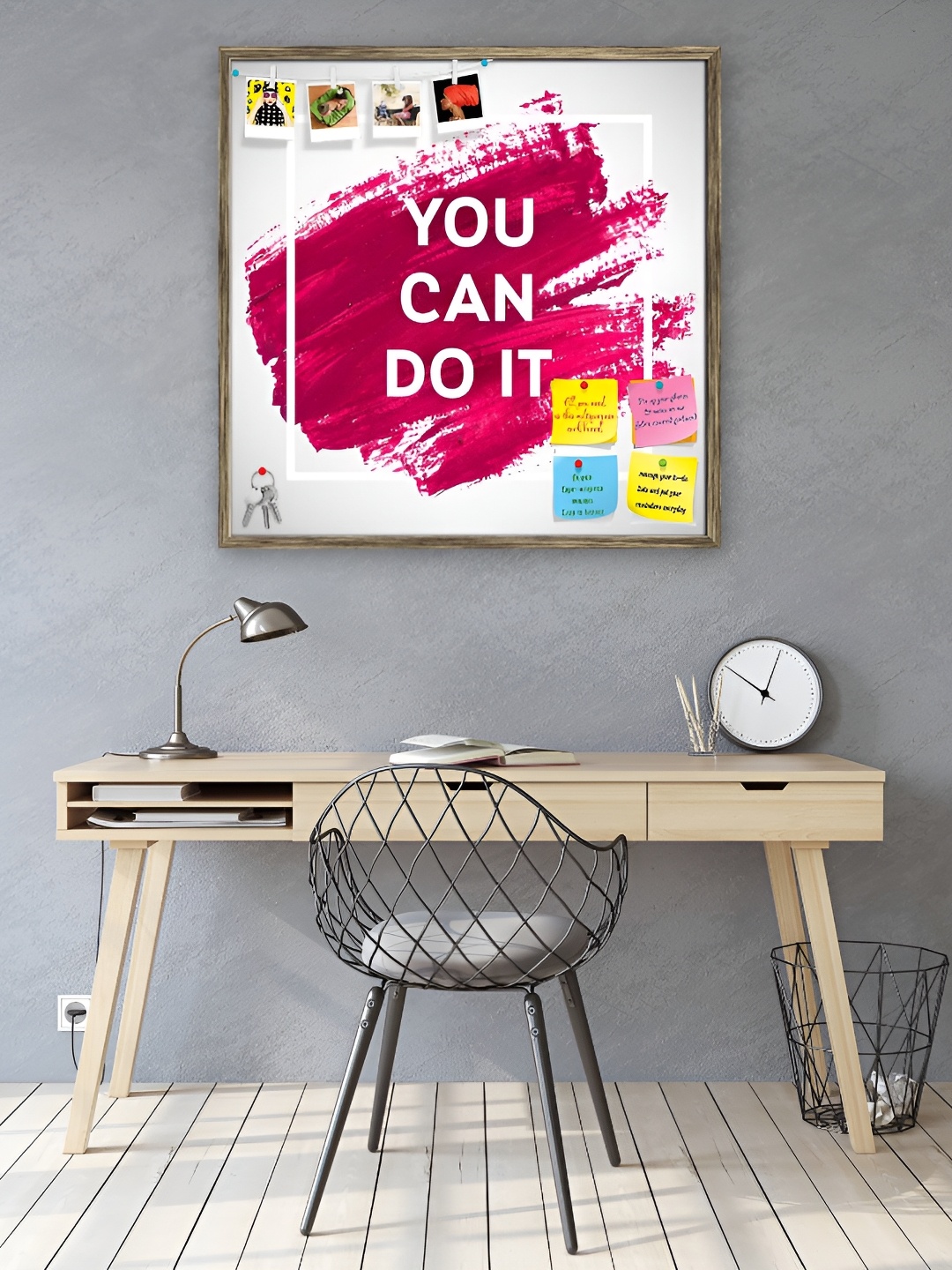 

ArtzFolio White & Red Typography Printed Wooden Bulletin Board