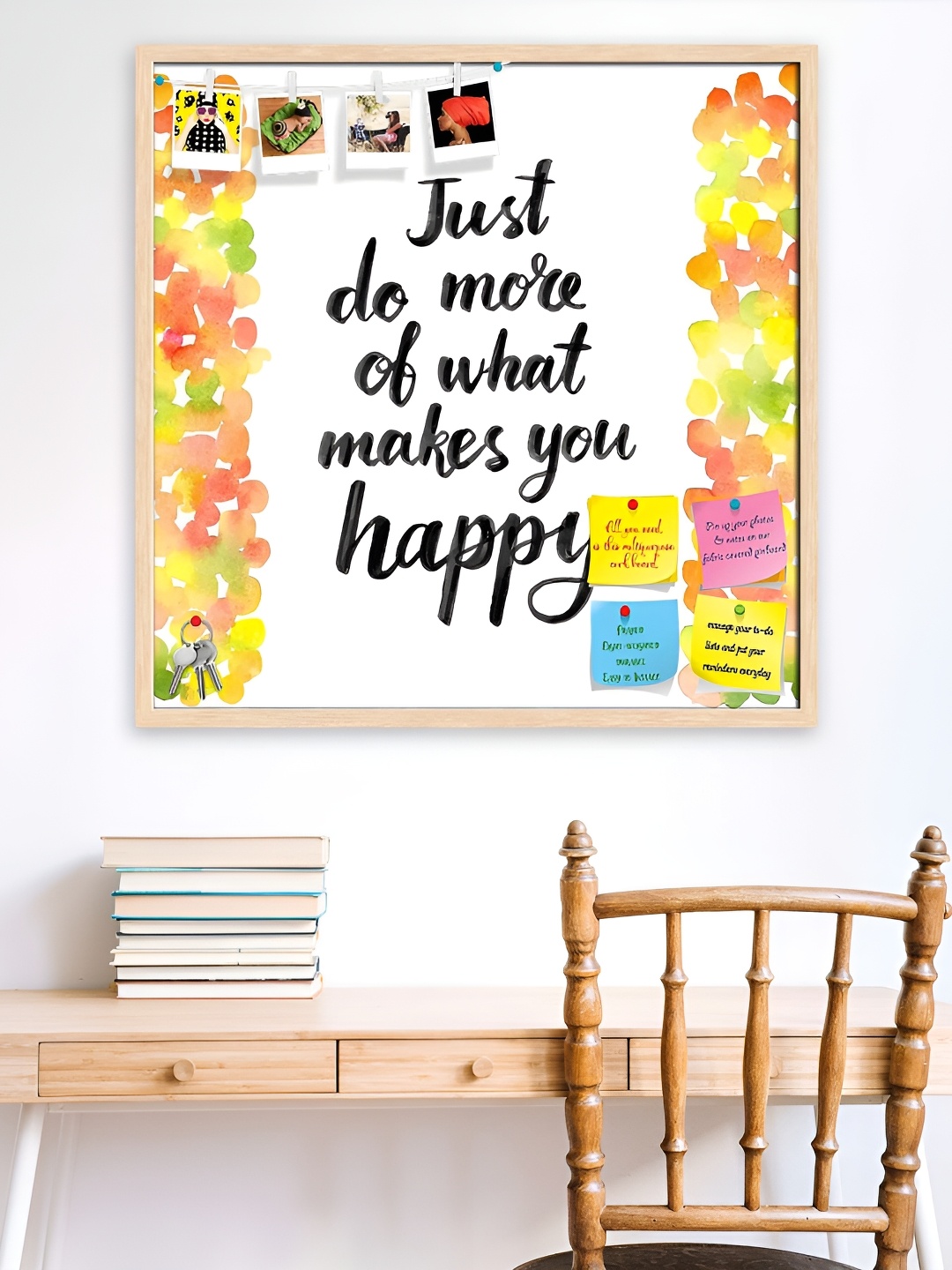 

ArtzFolio Camel Brown Just Do More Of What Makes You Happy Printed Wooden Bulletin Board