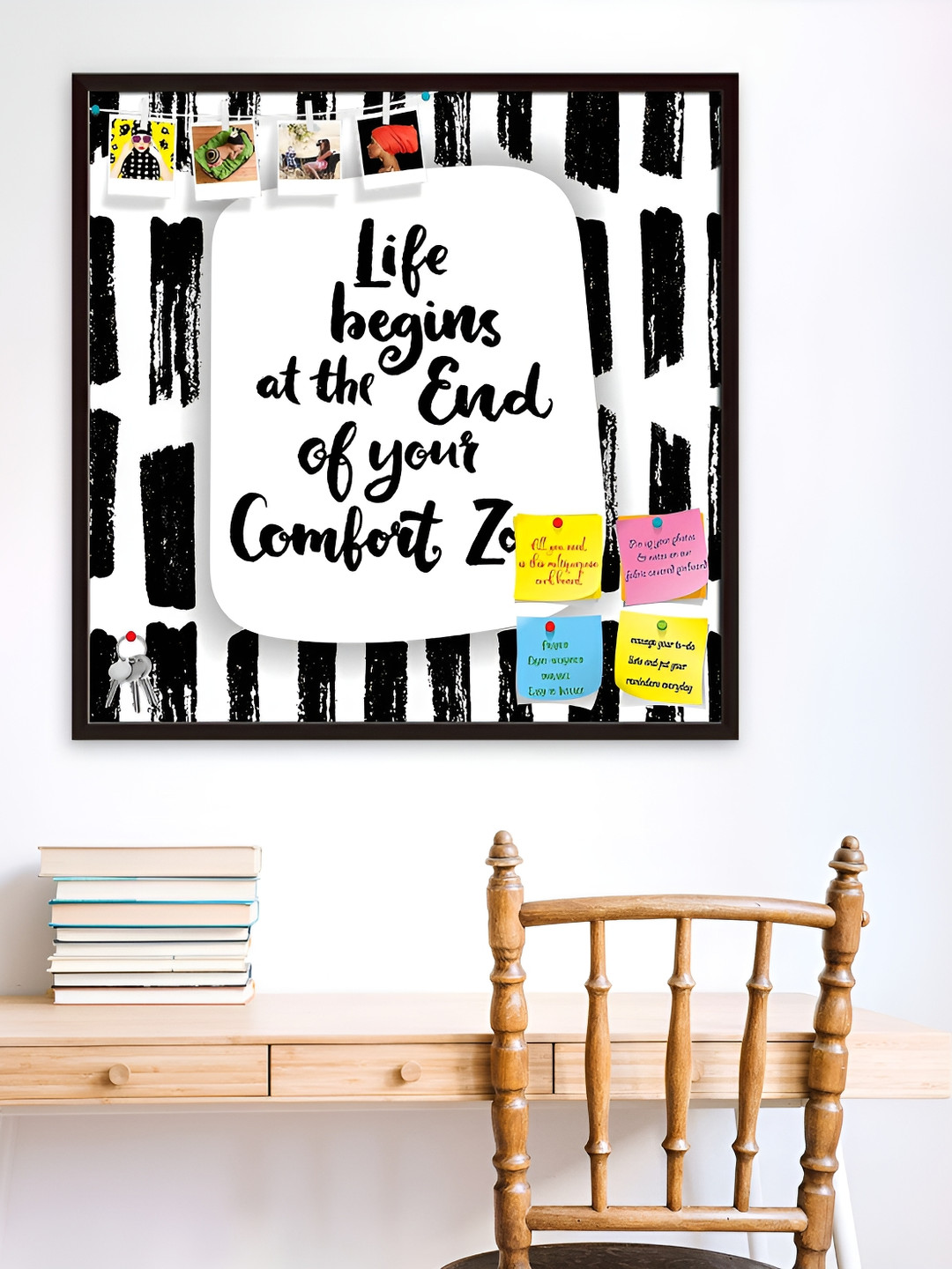 

ArtzFolio Brown & White Typography Printed Wooden Bulletin Board