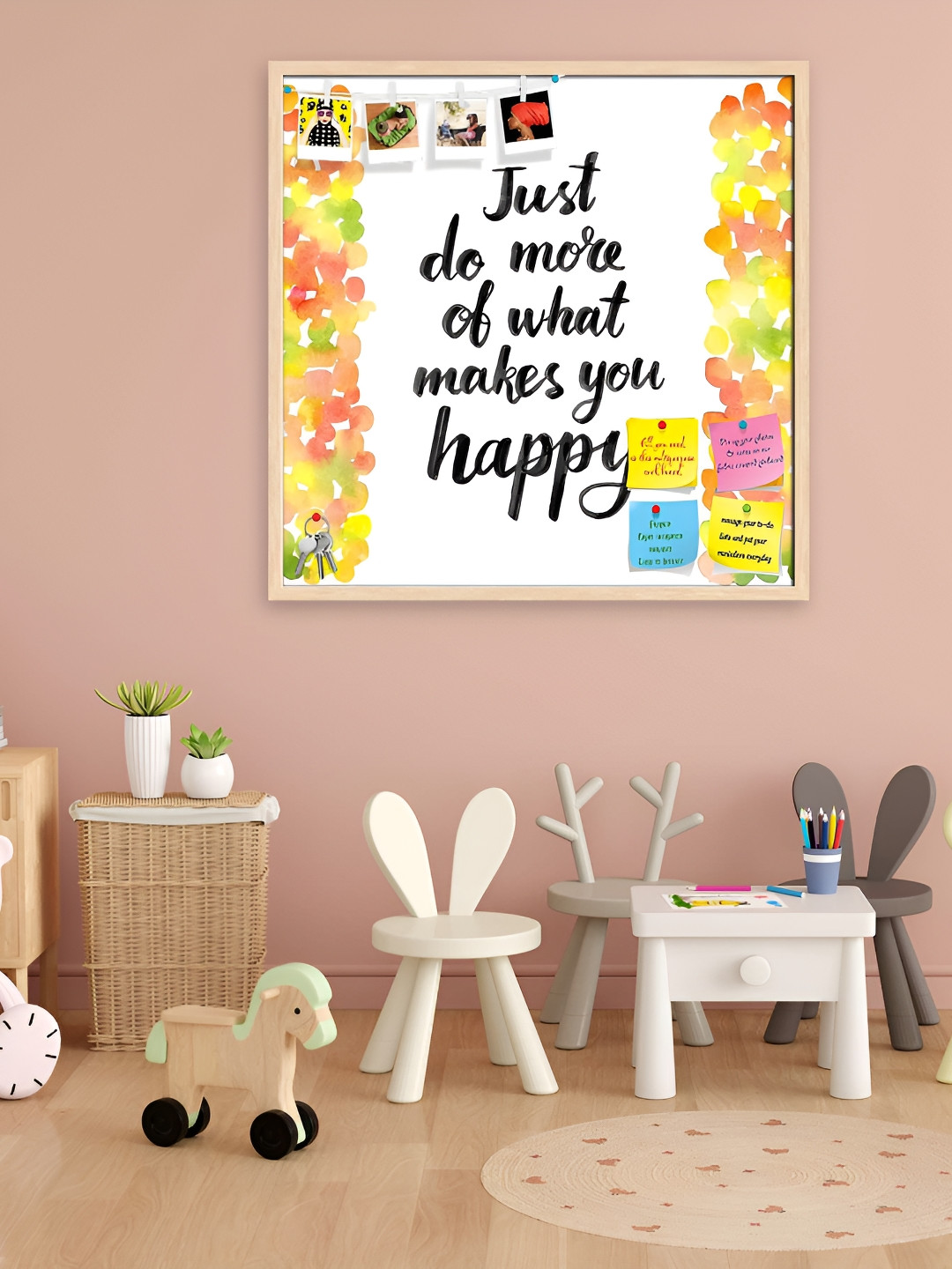 

ArtzFolio White Just Do More Of What Makes You Happy Printed Wooden Wall Hanging Decor