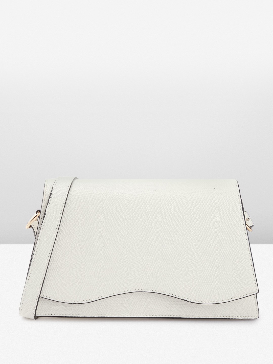 

The Label Life Snake Skin Textured Structured Sling Bag, White