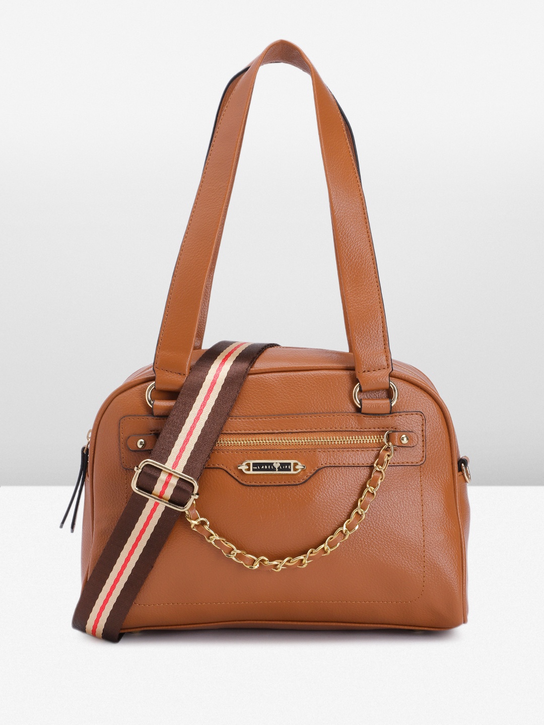 

The Label Life Structured Shoulder Bag, Brown