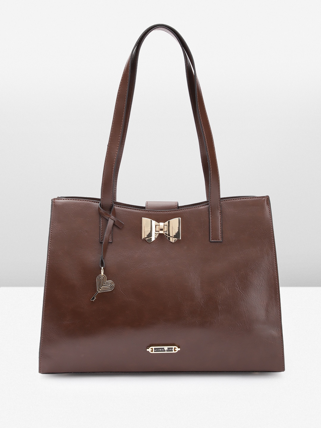 

The Label Life Structured Shoulder Bag, Coffee brown