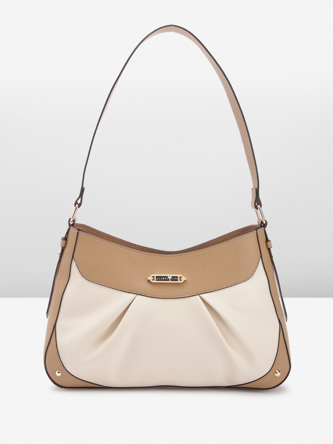 

The Label Life Colourblocked Baguette Bag, Cream