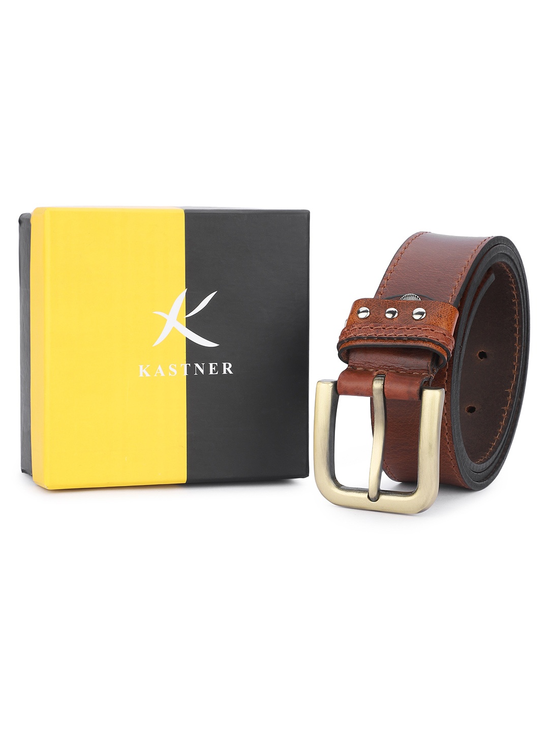 

Kastner Men Leather Casual Belt, Brown