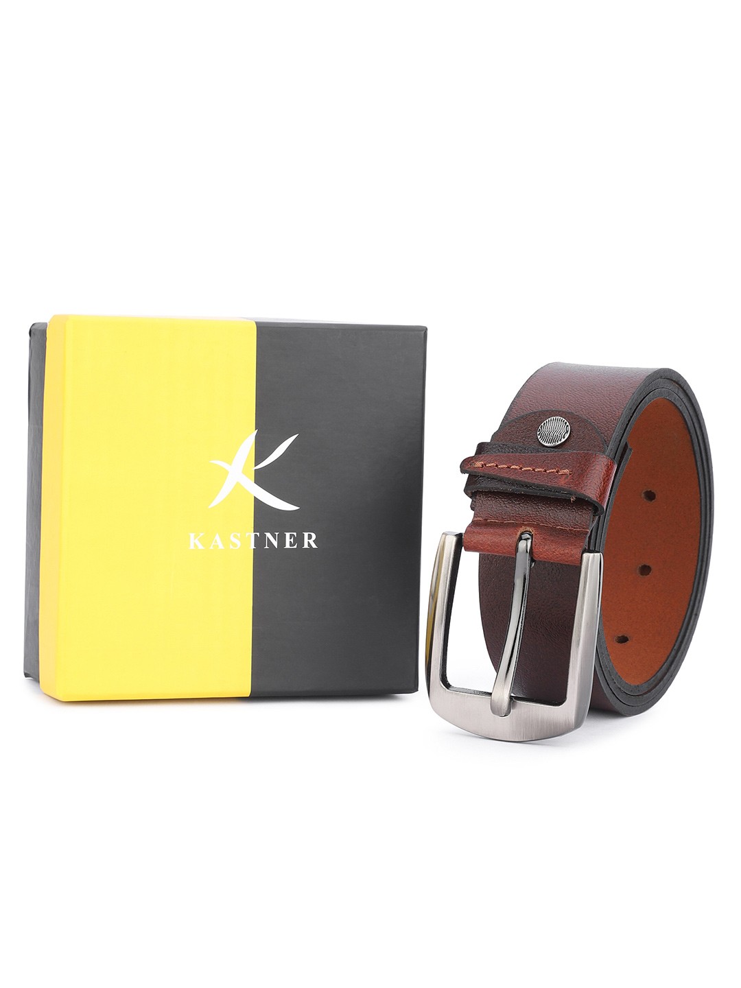 

Kastner Men Leather Casual Belt, Brown