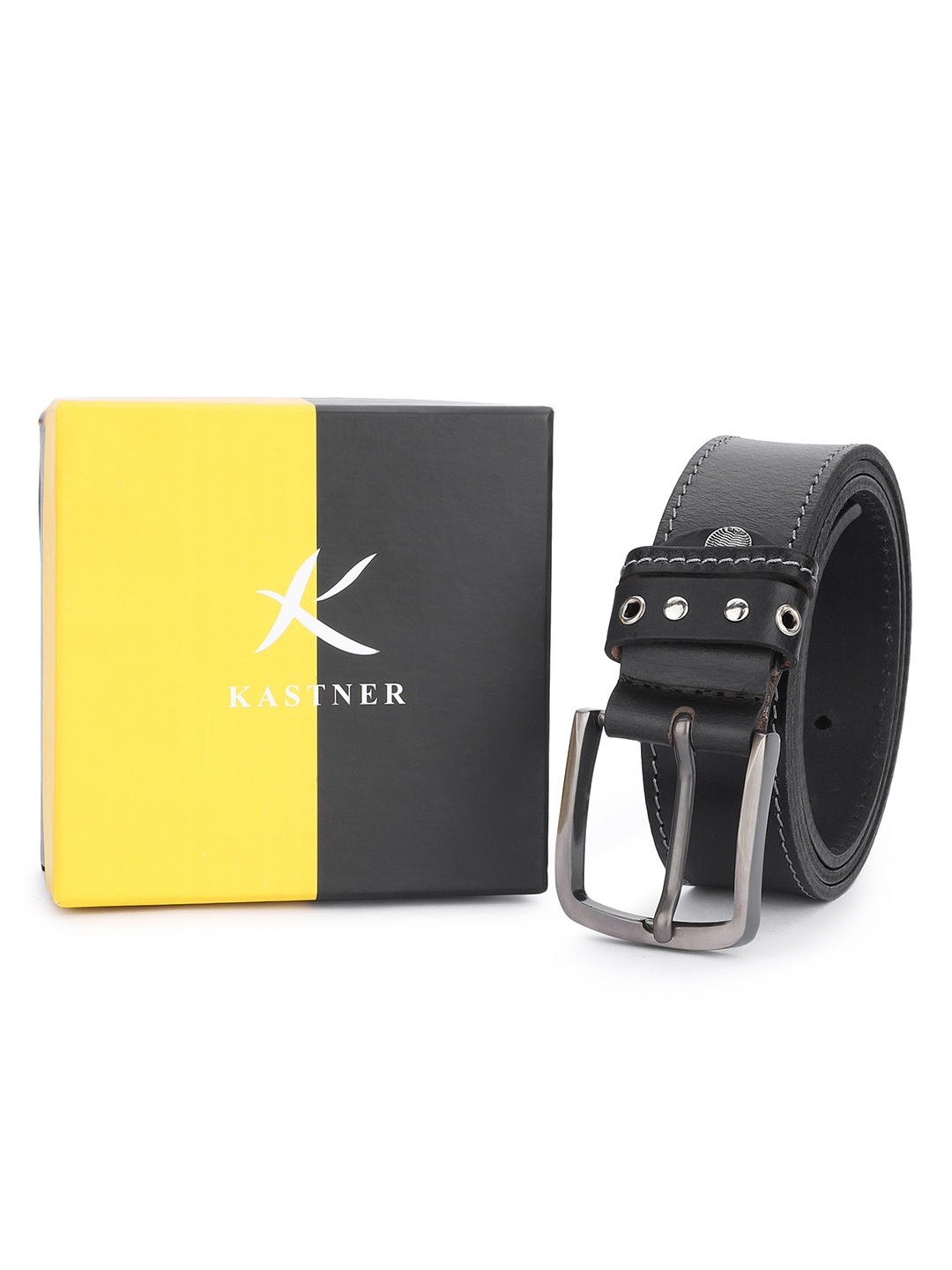 

Kastner Men Leather Casual Belt, Black