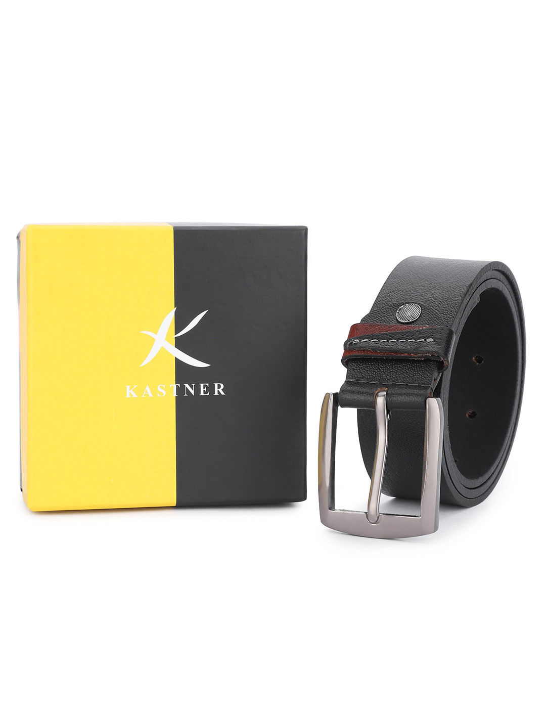 

Kastner Men Leather Casual Belt, Black