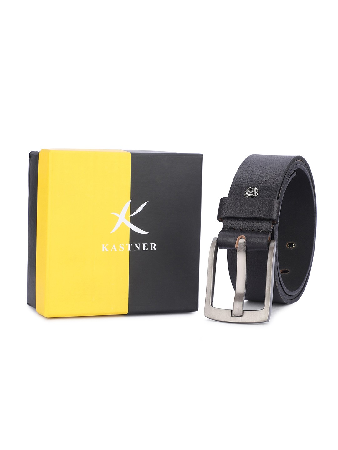 

Kastner Men Textured Leather Formal Belt, Black