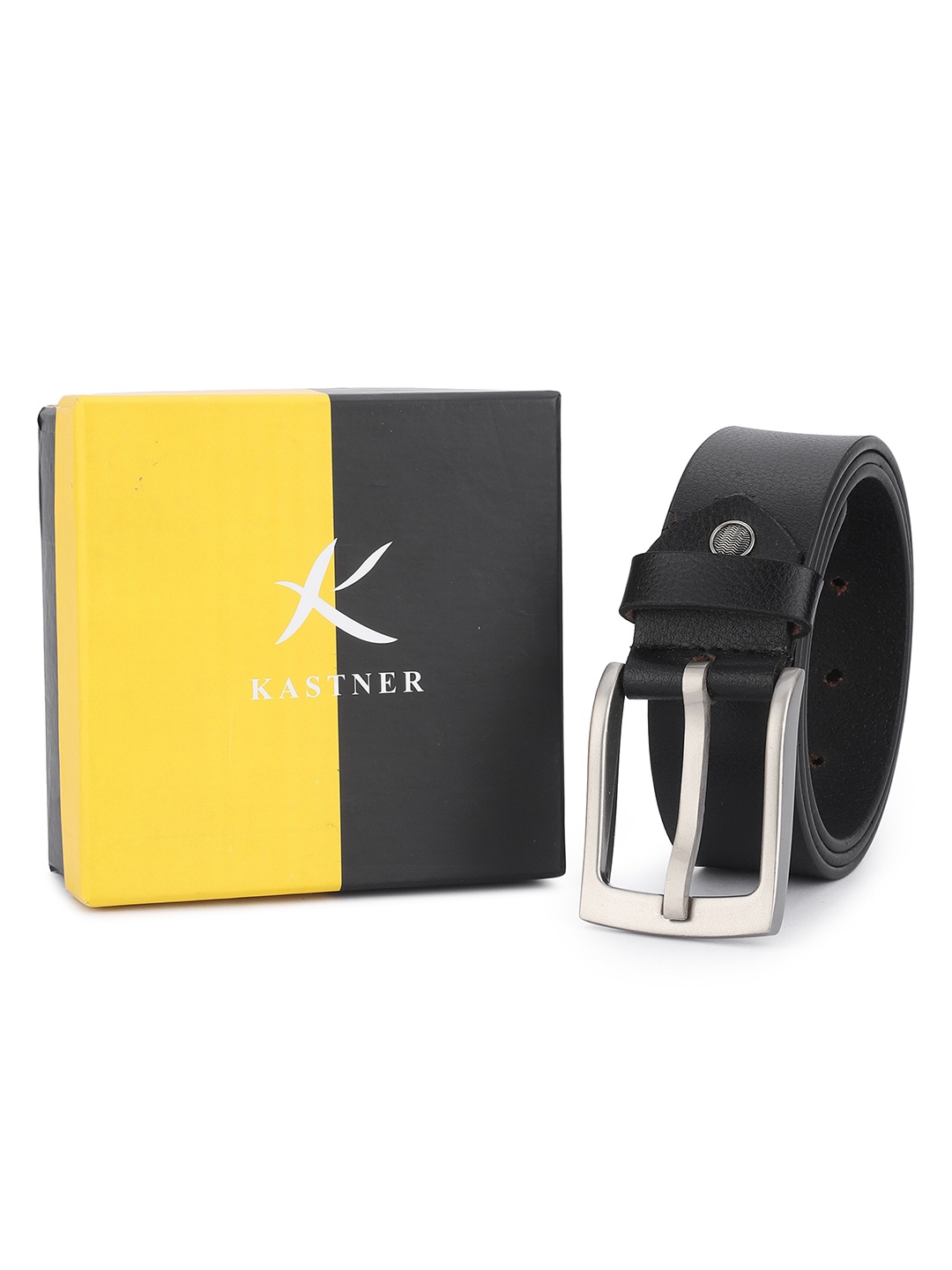 

Kastner Men Leather Formal Belt, Black
