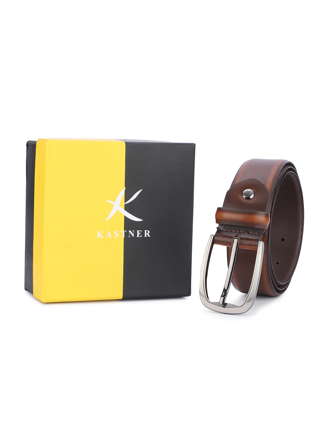 

Kastner Men Leather Formal Belt, Brown