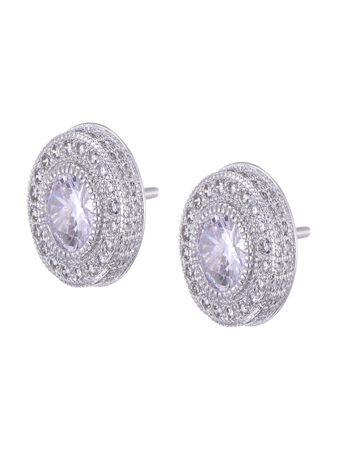 

Drip Project Unisex Contemporary Studs Earrings, Silver