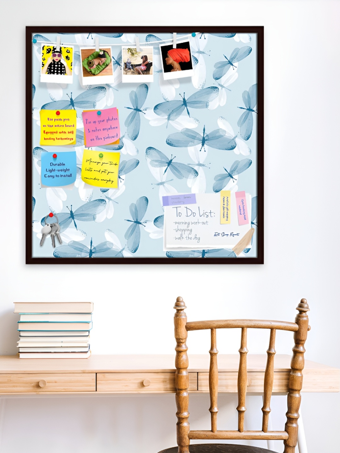 

ArtzFolio Brown Butterflies D2 Printed Wooden Bulletin Board With Sticky