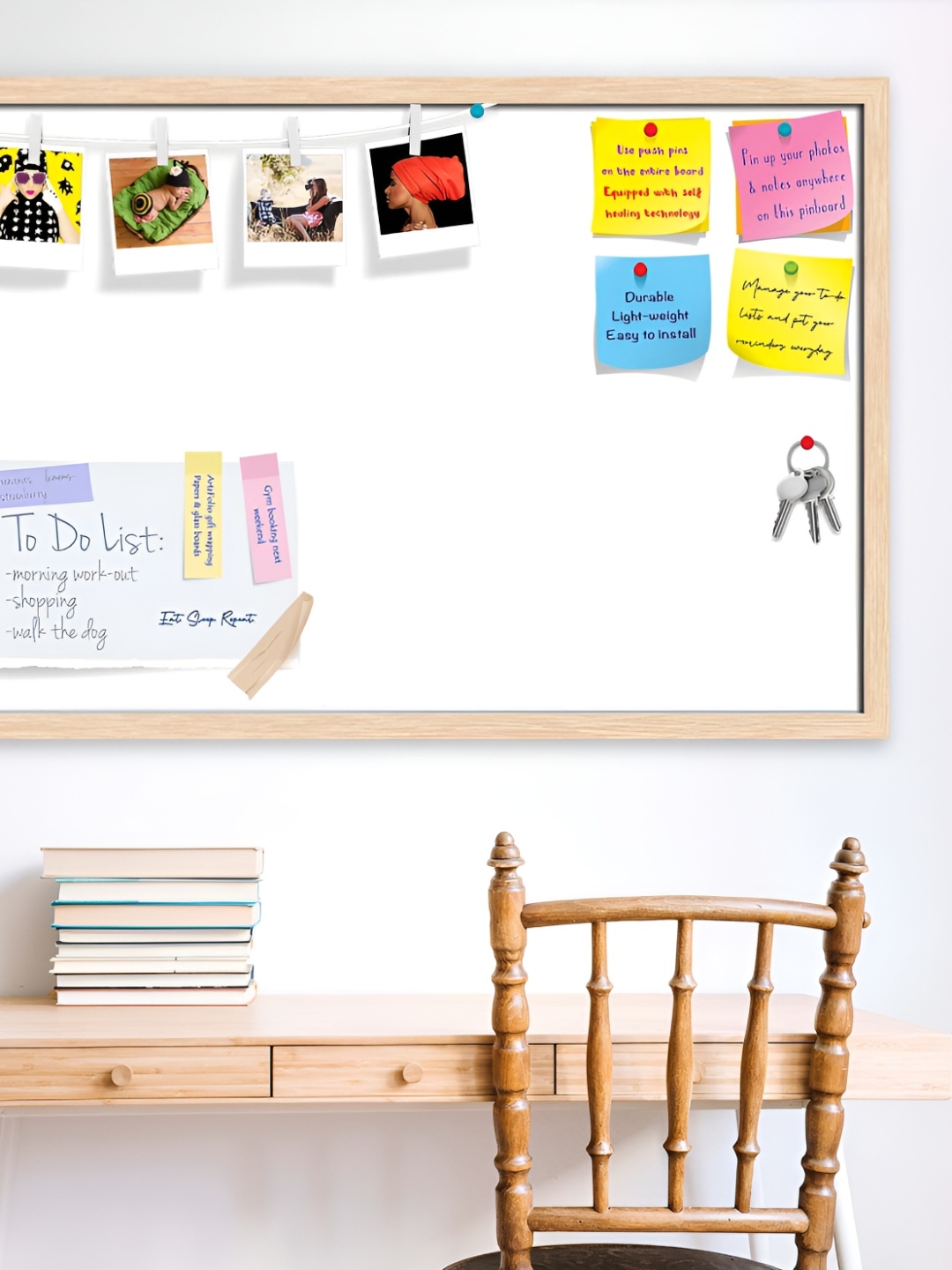 

ArtzFolio Camel Brown & White Wooden Bulletin Board