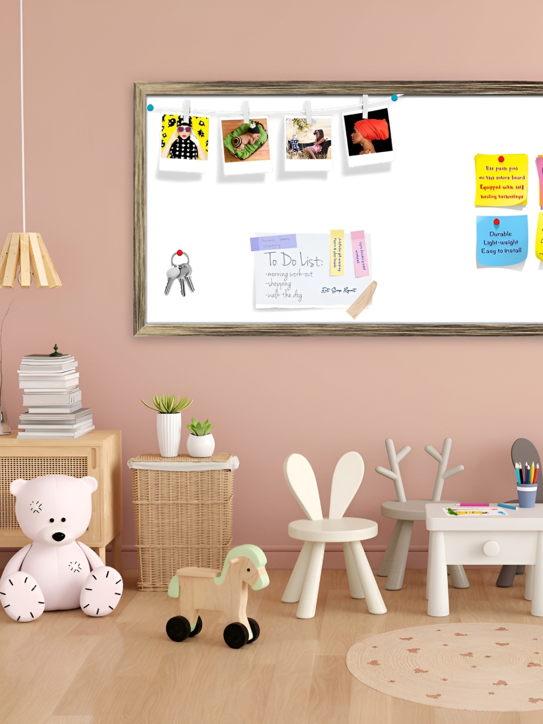 

ArtzFolio White Wooden Bulletin Board With Sticky Notes