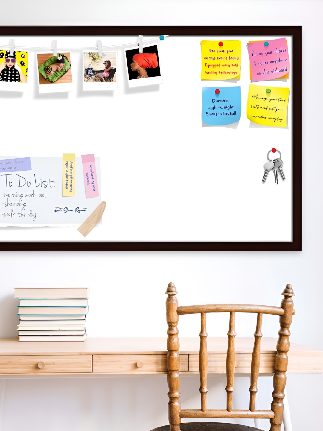 

ArtzFolio White Wooden Bulletin Board With Sticky Notes