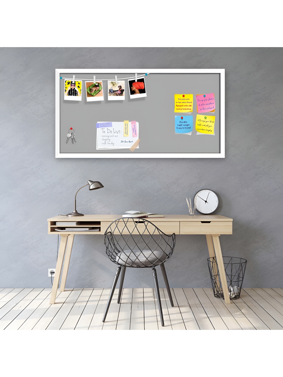 

ArtzFolio White & Grey Wooden Bulletin Board