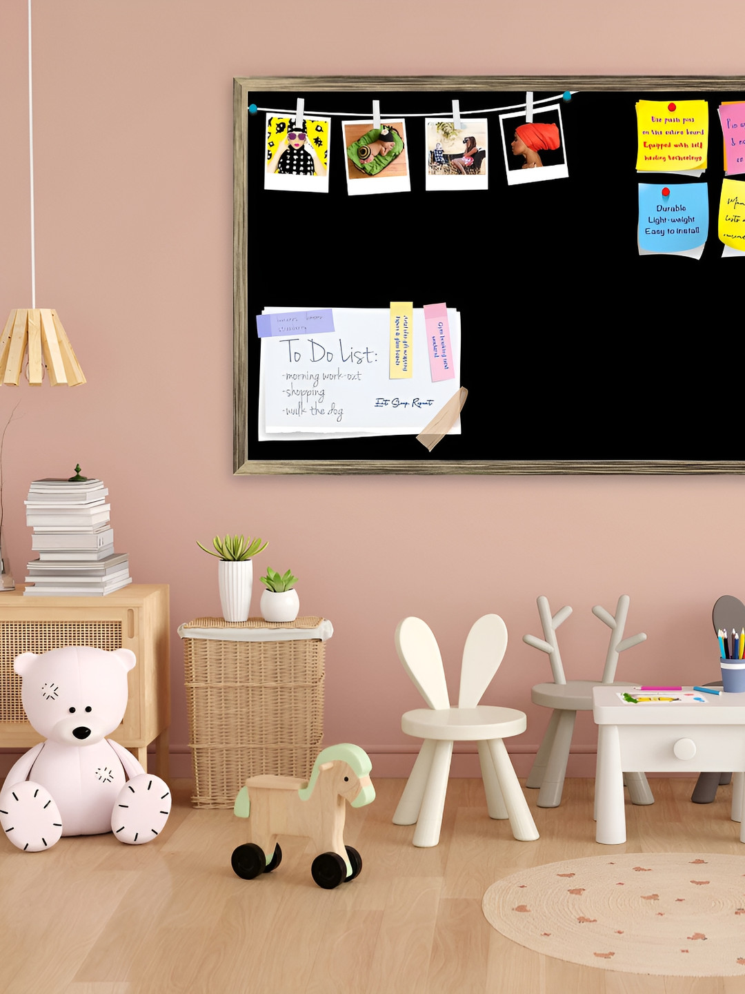 

ArtzFolio Black & Yellow Wooden Bulletin Board With Sticky Notes Wall Hangings Decor