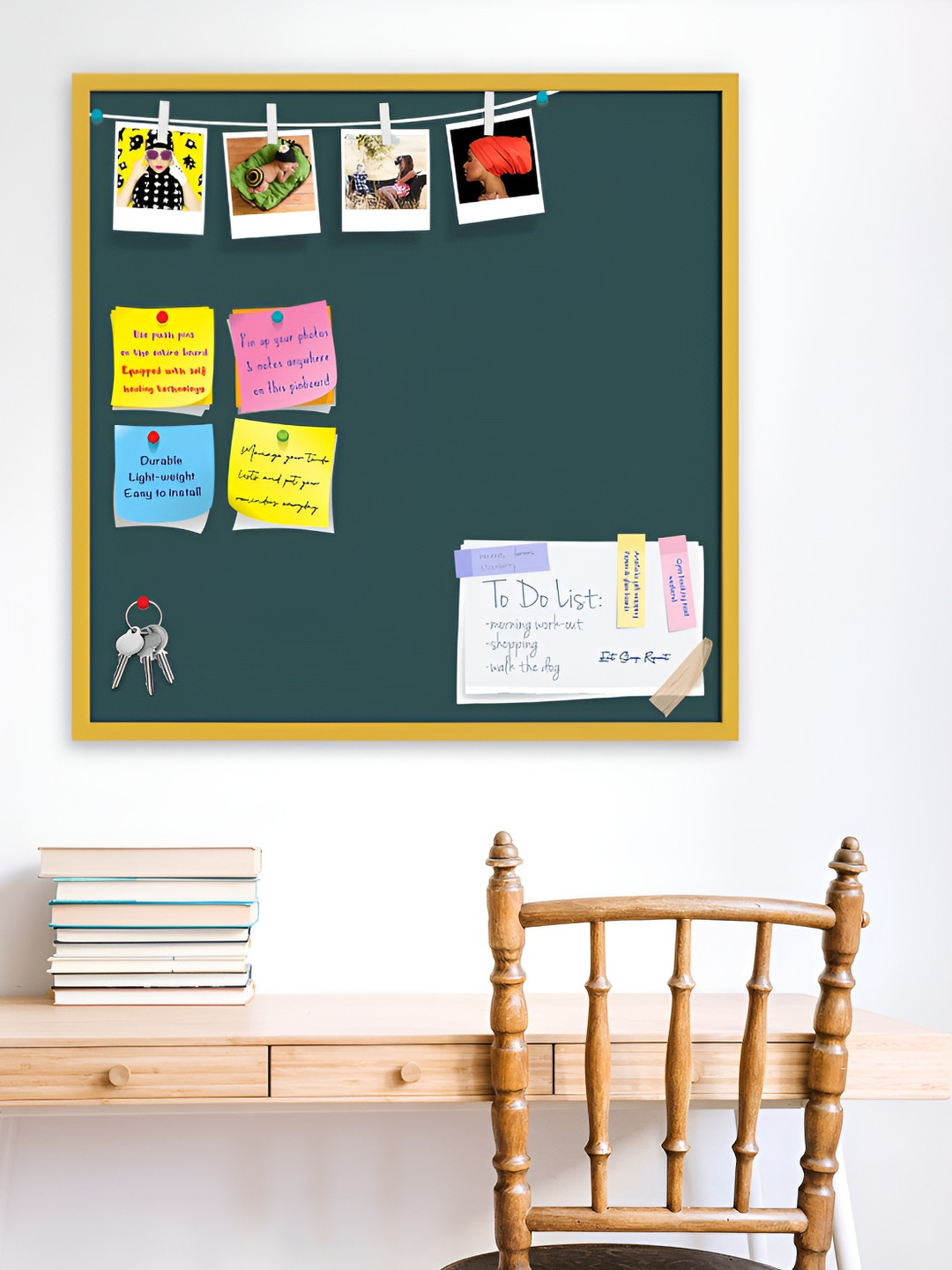 

ArtzFolio Brown & Green Wooden Bulletin Board Wall Decor