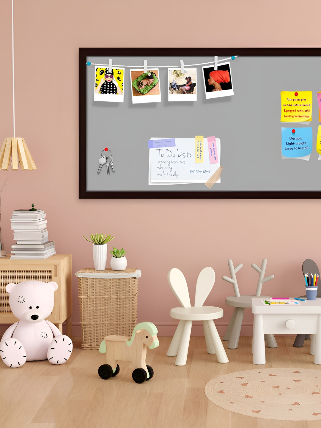 

ArtzFolio Brown & Grey Wooden Bulletin Board Wall Decor