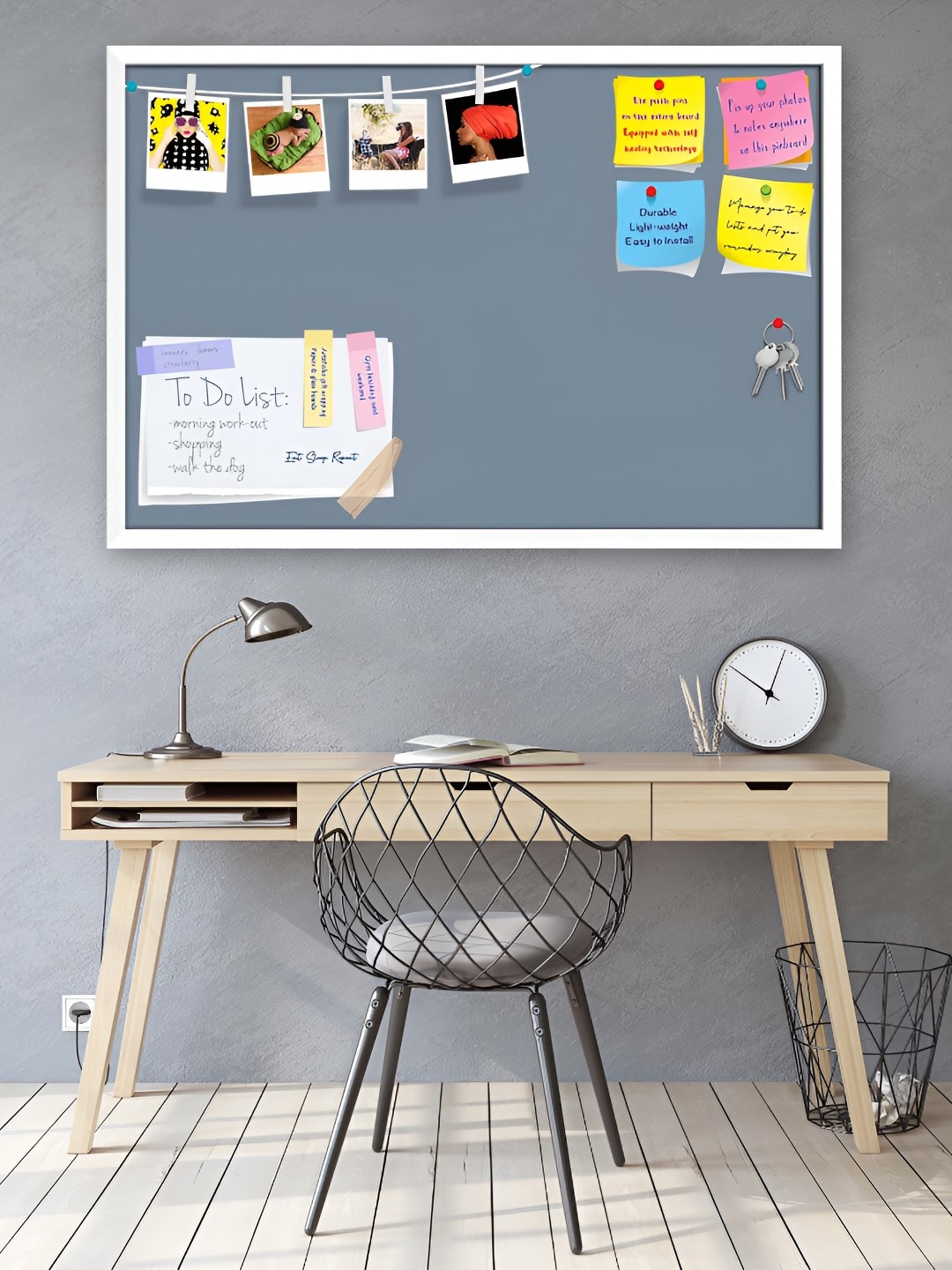 

ArtzFolio White & Grey Wooden Bulletin Board