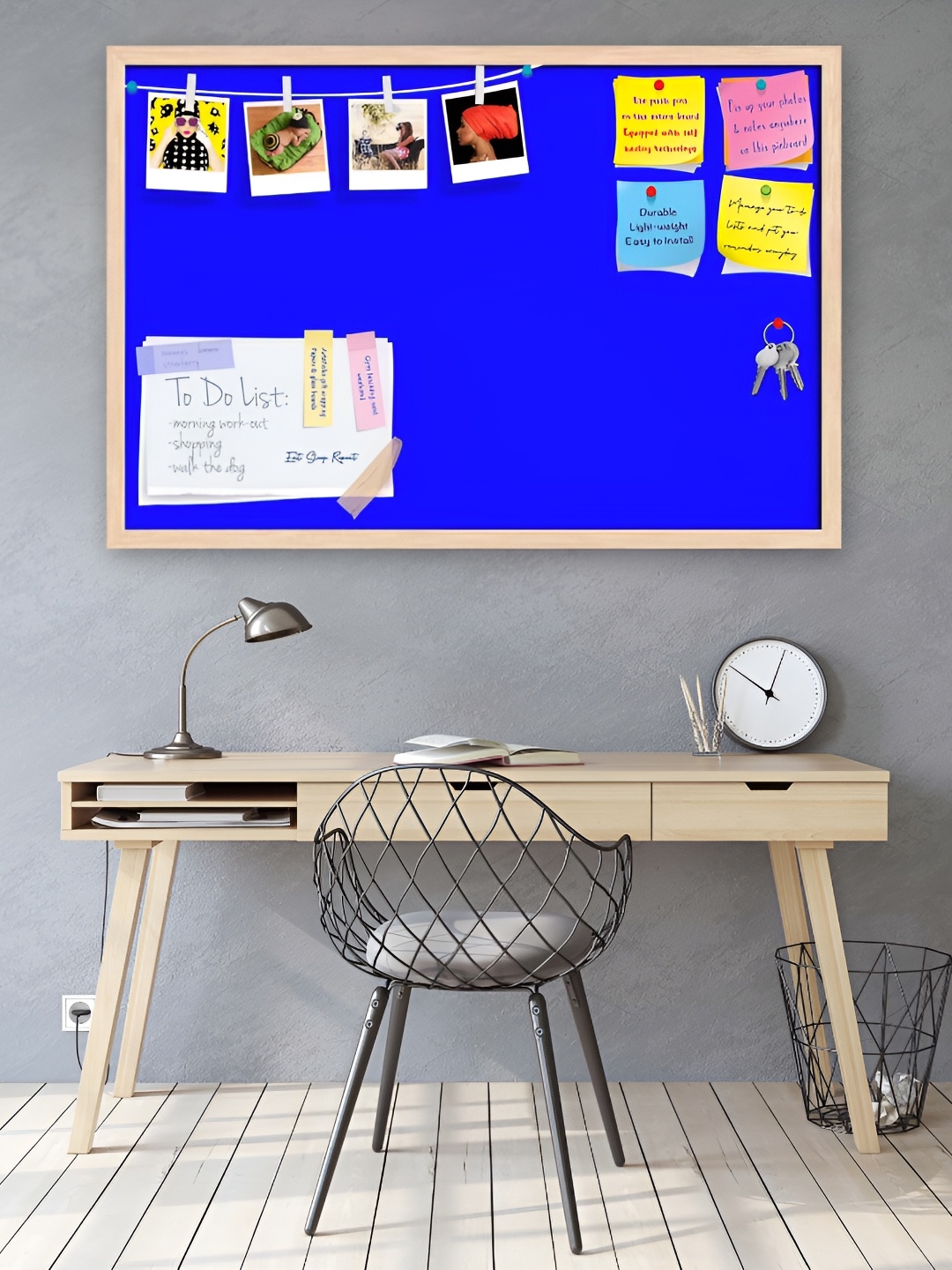 

ArtzFolio Camel Brown Wooden Bulletin Board With Sticky Notes
