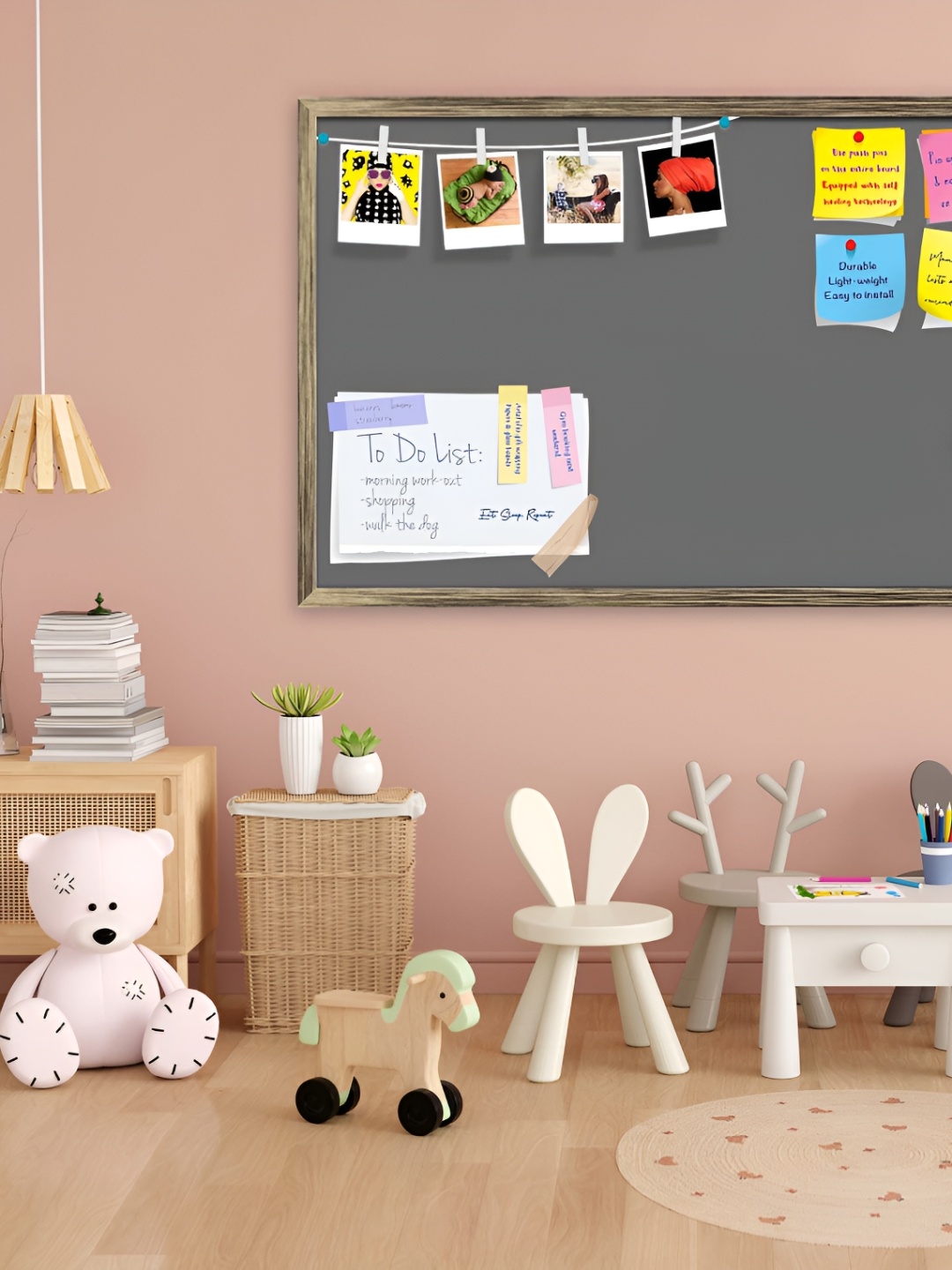 

ArtzFolio Grey Wooden Bulletin Board With Push Pin