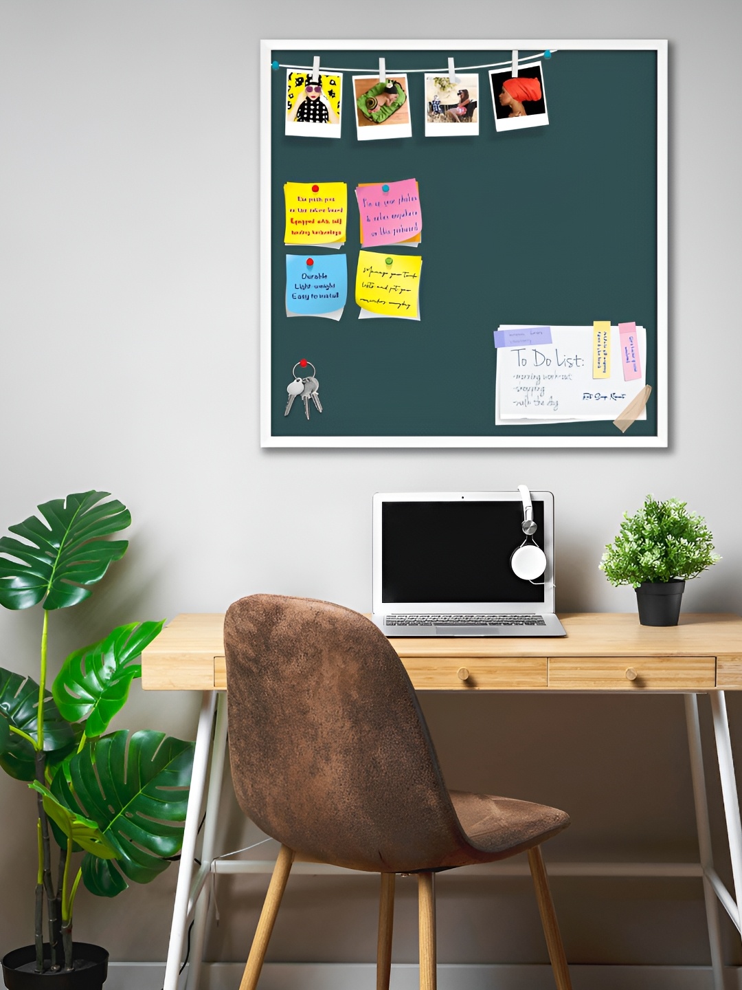 

ArtzFolio White Printed Wooden Bulletin Board With Sticky Notes