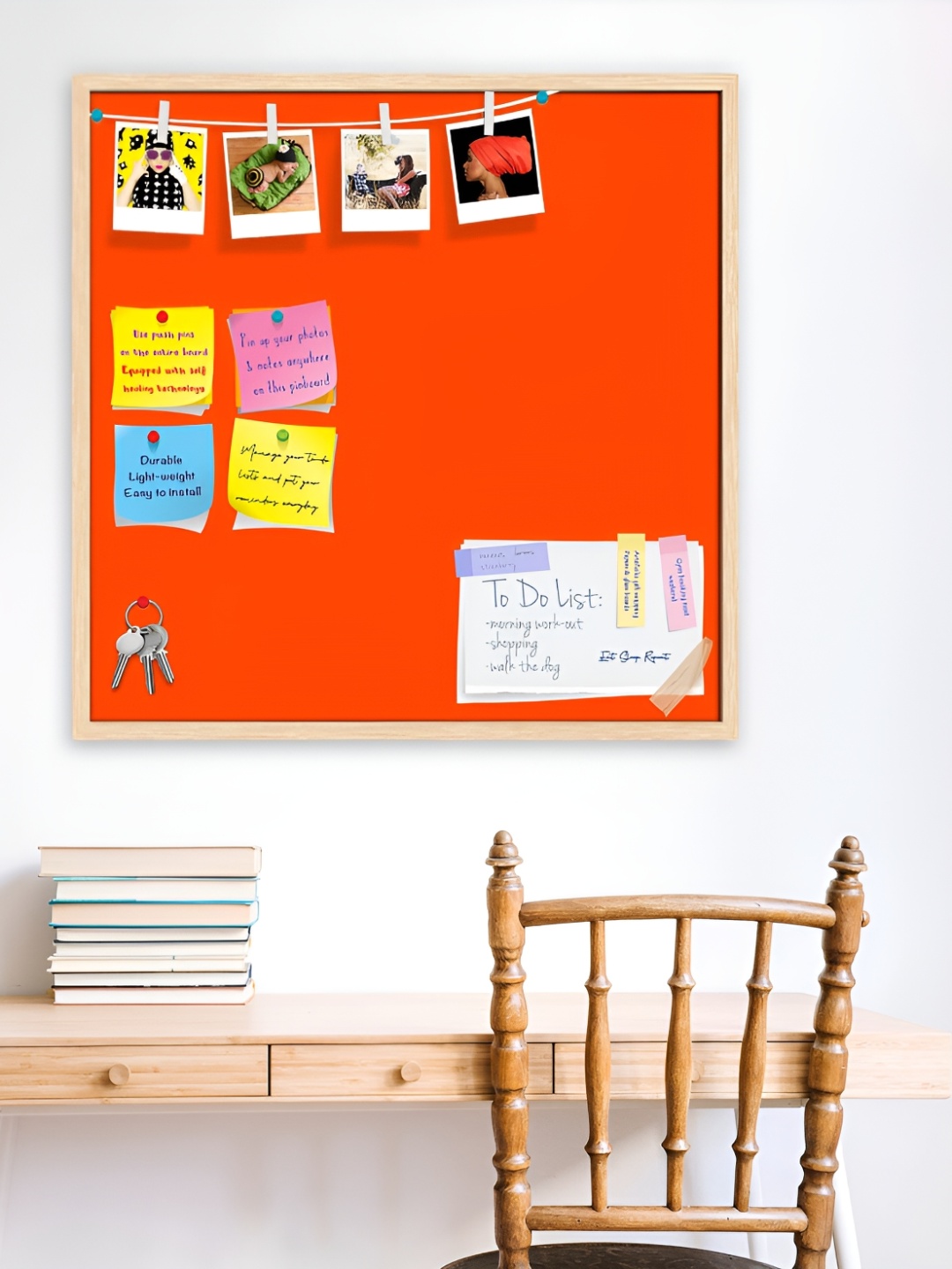 

ArtzFolio Brown & Orange Wooden Bulletin Board