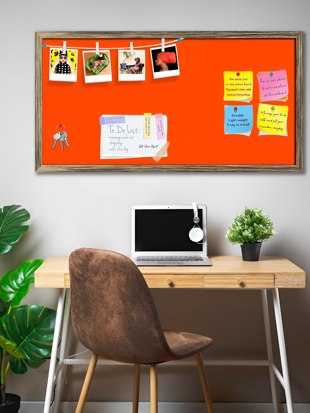 

ArtzFolio Brown & Orange Wooden Bulletin Board Wall Decor