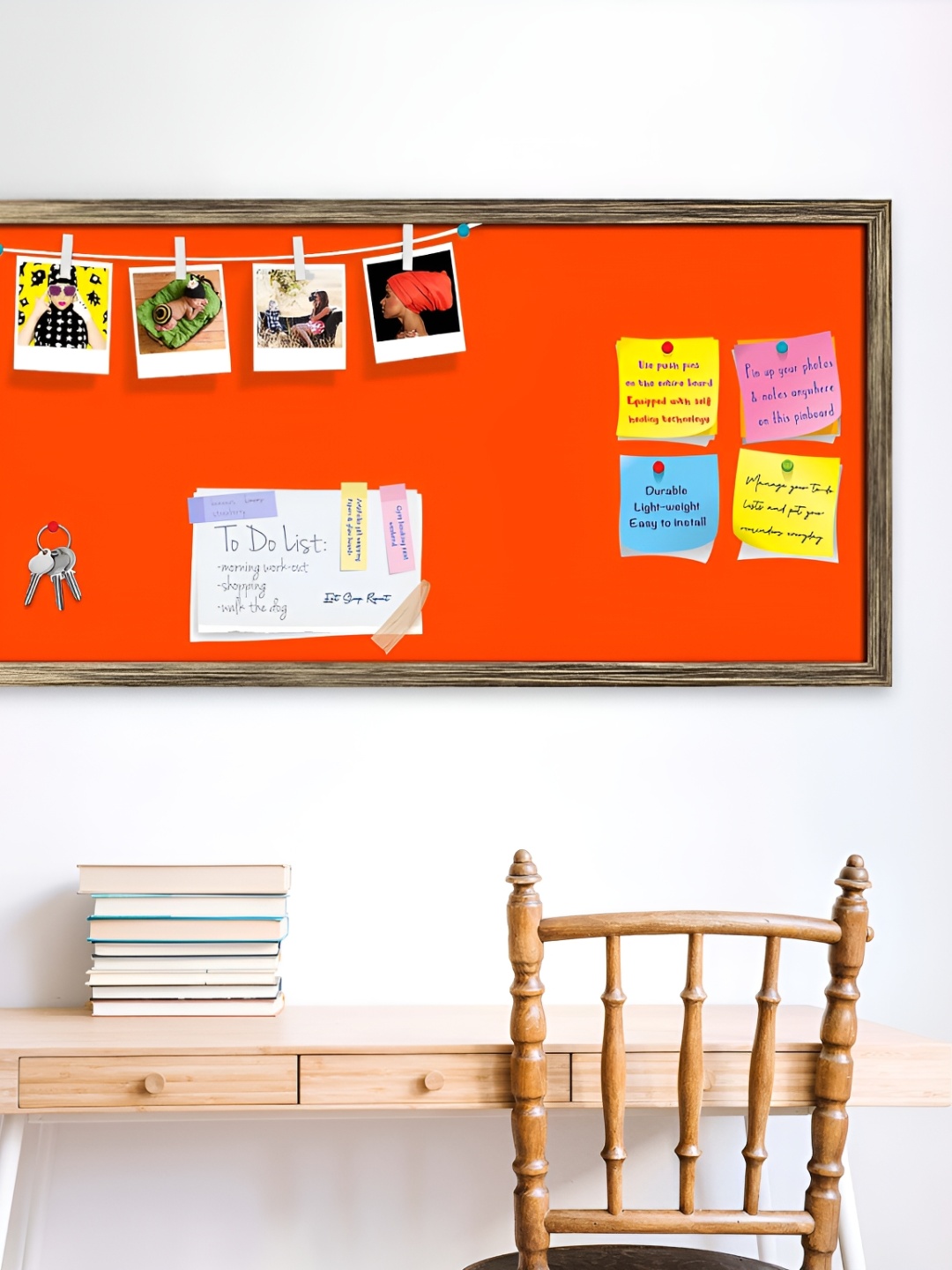 

ArtzFolio Brown & Oranges Wooden Bulletin Board Wall Decor