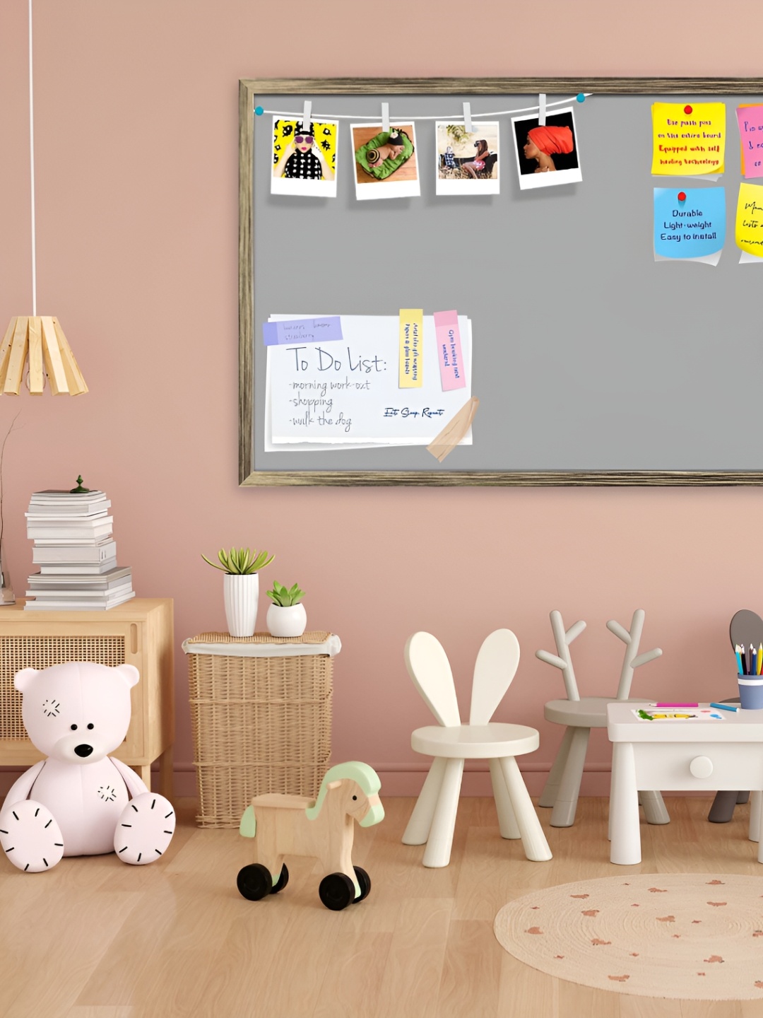 

ArtzFolio Grey & Brown Wooden Bulletin Board Wall Decor