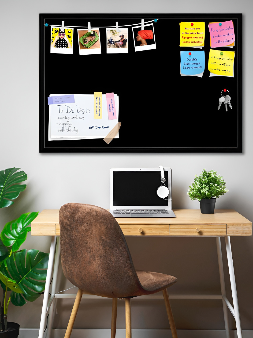 

ArtzFolio Black Wooden Bulletin Board With Sticky Notes